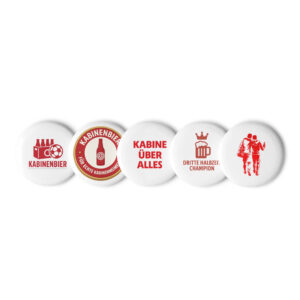 Kabinenbier Button-Set – Für den besten Abpfiff